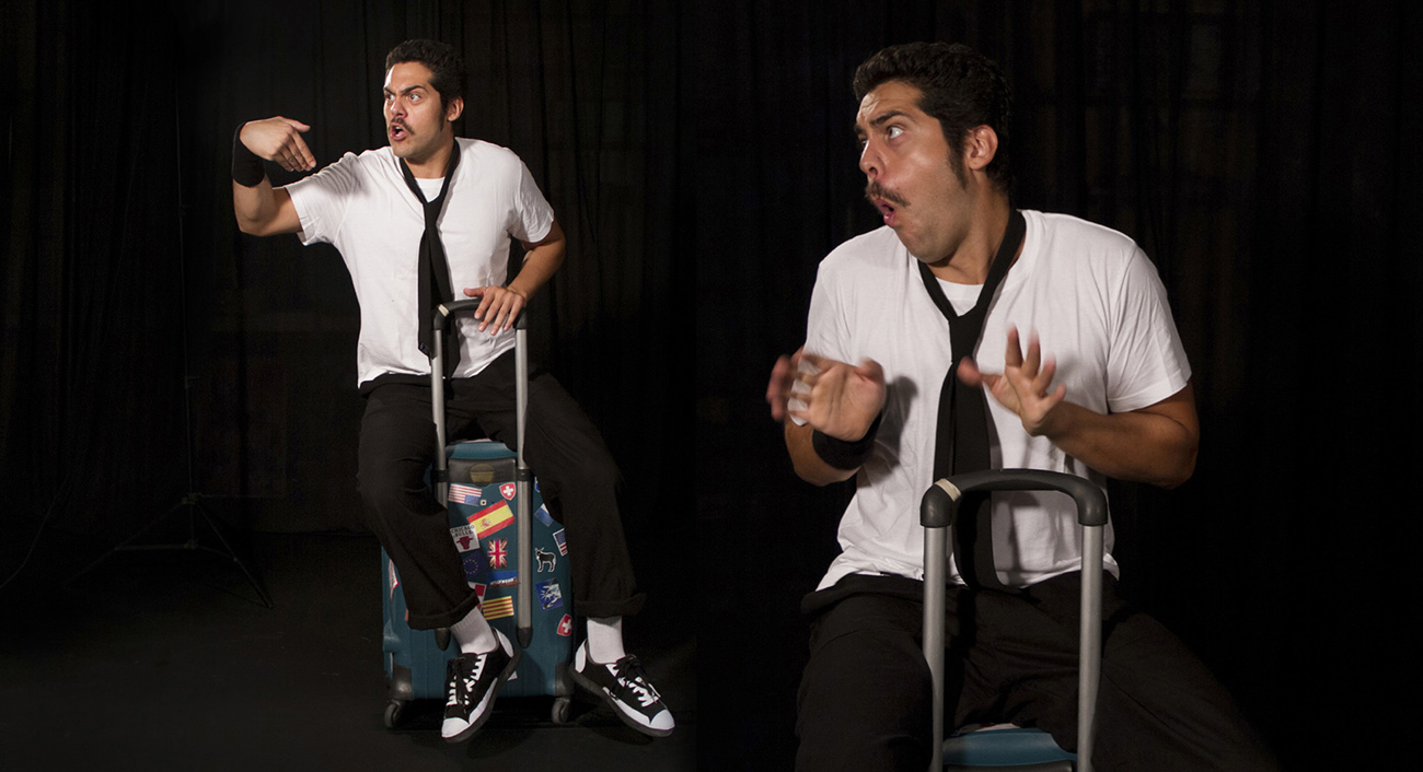 El actor Antonio Campos representa “La maleta”, versión teatral de una novela de Jardiel Poncela